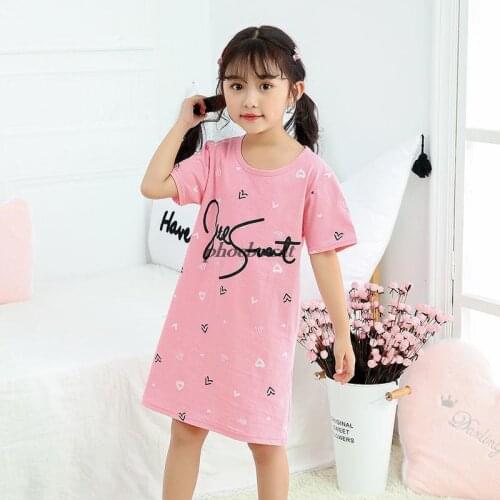 Kids Pajama Summer Girl Nightgown Cotton Pyjamas Dress for Teenager Toddler Girls Night Dress Soft Comfortable Baby Nightdress