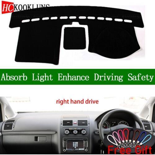 For Volkswagen touran 2004 2005 2006 2007 2008-2015 Right Hand Drive Dashboard Cover Car Stickers Dash Mat Interior Accessories