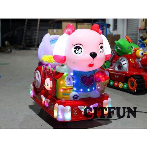 Euro Standard CE Beauty Flower Dog Coin Operated Swing Kiddie Ride CIT-KR003A