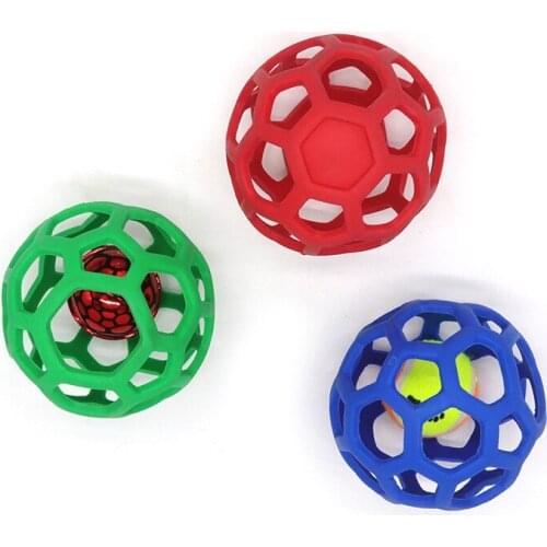 Geometric Ball Pet Dog Toys Natural Non-Toxic Rubber Ball Toy Chew Toys For Small Medium Large Dogs Pet Training Products