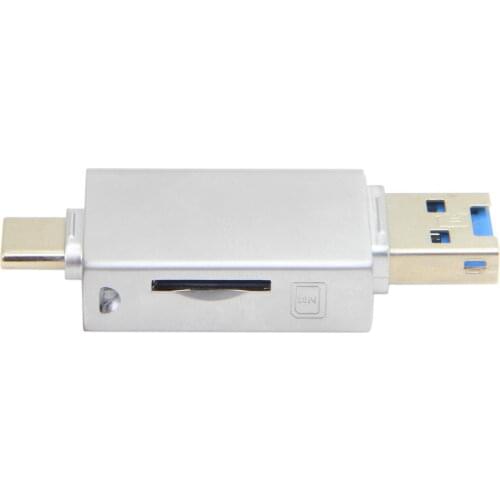 USB 2.0 USB-C Type C to NM Nano Memory Card & TF Micro SD Card Reader Converter Connector Adapter for Cell Phone & Lap top