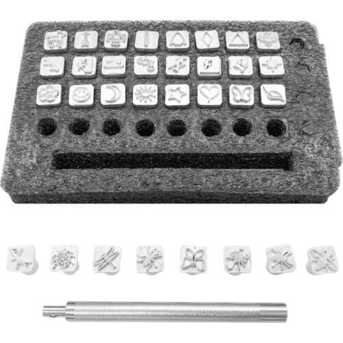 Leather Printing Punch Tools Handmade Carving Leathercraft Sculpture Stamp Metal Leather Tools Wallets Bags Hats Decoration