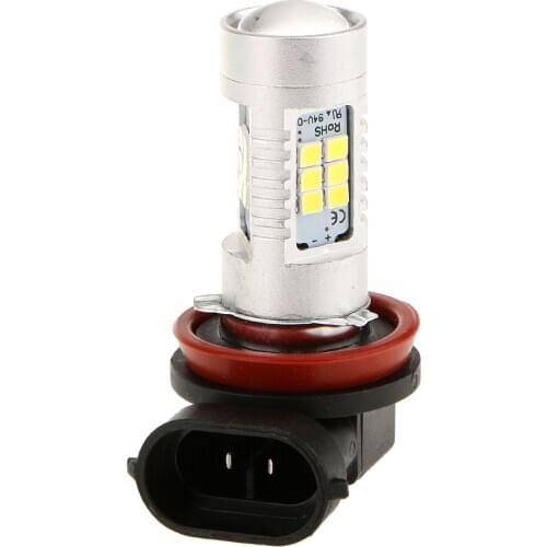 800LM 12V 21W H11 Trailer RV Fog Light DRL Headlight Lamp Bulb 21PCS SMD LED White
