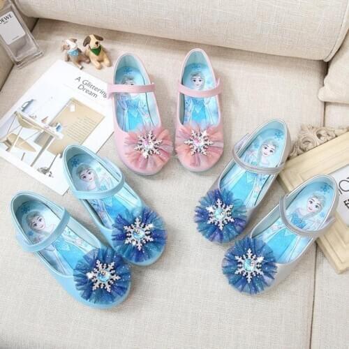Disney Girls Sandals Summer New Childrens Princess Shoes Soft Bottom Cute Soft Sandals Frozen Elsa Shoes Kids