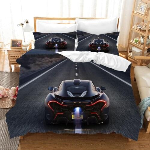 Hot 3D Comforter Bedding Set Car Photos Queen Twin Full Single Duvet Cover Set Pillowcase set Fitted Sheet Home Textiles Luxury