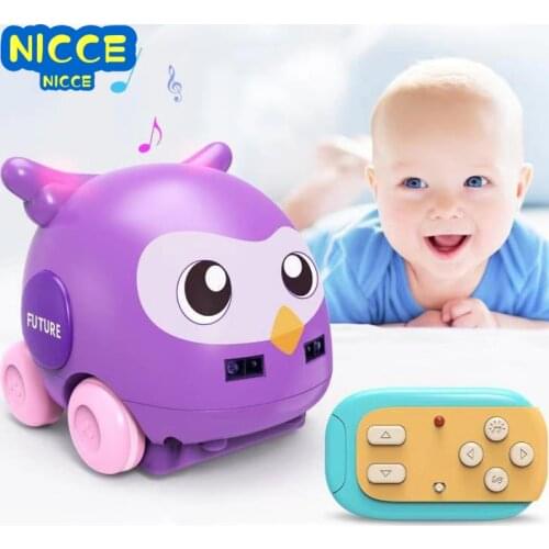 Nicce Mini cartoon animal RC car Hand Control Induction Track rotation Following me Model Electric cute small car Kids Toys
