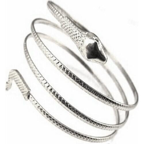 Fashion Coiled Snake Spiral Upper Arm Cuff Armband Bangle Bracelet
