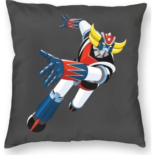 Ufo Robot Grendizer Cushion Cover 40x40 Decoration Printing Goldorak Anime Manga Throw Pillow Case for Car Double Side