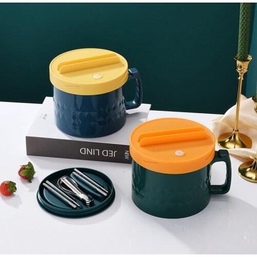 Fully sealed double-layer 304 insulated instant noodle bowl, double-layer large-capacity rice bowl, stainless steel lunch box