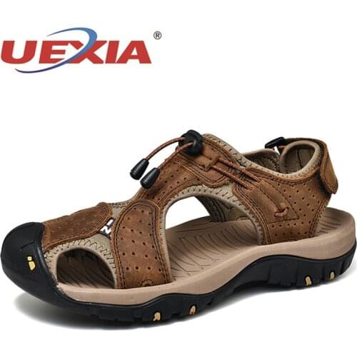 Sapling Summer Mens Sandals Outdoor Shoes for Mountain Trekking Fashion Leisure Retro Leather Soft Comfortable Outdoor Roman