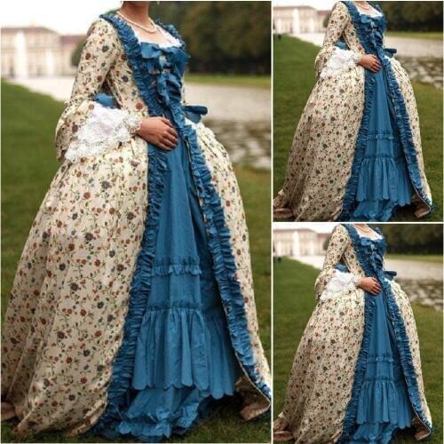 2017 new!Customer-made Vintage Costumes Victorian Dresses Scarlett Civil War dress Cosplay Lolita dresses US4-36 C-1102