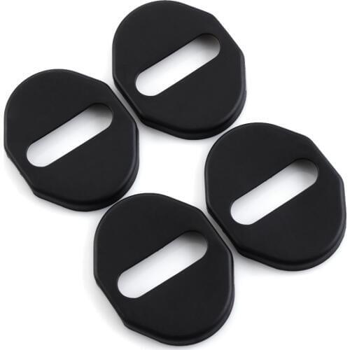 Door lock buckle Cover Pad Guard Protector decoration 4pcs for Mitsubishi Pajero ASX Outlander Sport 2012 2013 2014 Car styling