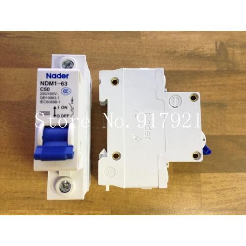 [ZOB] The letter NDM1-63 Nader genuine new C50 mini circuit breaker 1P50A air switch --12pcs/lot