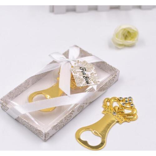 Gold Crown Bottle Opener Wedding Favors And Gifts Event Party Supplies Souvenirs For Guests LX2214