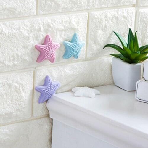 1pcs Cute Starfish Rubber Door Handle Button Crash Pad Wall Protect Self Adhesive Bumper Guard Stopper Luminous Stop Sticker