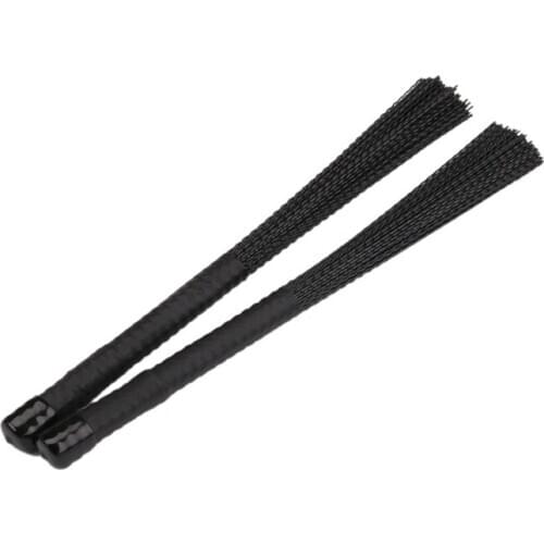 2Pcs Cajon Brush Telescoping Drum Brushes Nylon Sticks Percussion for Jazz Stick Drum