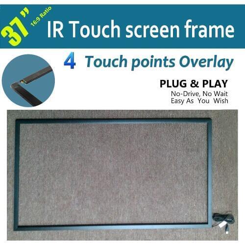 37 Inch IR Multi-touch Screen Frame With True 10 Points Touch Free Shipping