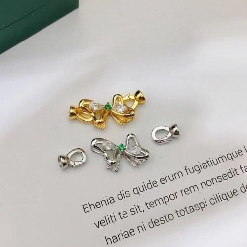 Nice Quality S925 Sterling Silver Pendant Necklace Bracelet Clasp Hook NO PEARLS 5pcs/lot