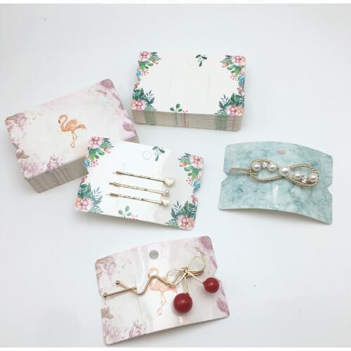 50pcs 8.5x5.5cm fashion jewelry card DIY handmade hairpin/hairband/bracelet display card accept customization