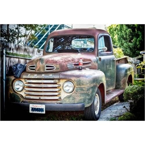 5D DIY diamond painting cross stitch vintage pickup truck full square diamond embroidery home decoration mosaic painting gift