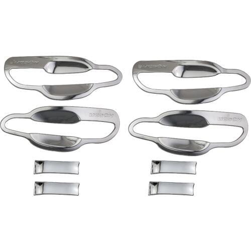 8PCS Abs Chrome plated Door Handle Bowl Covers Trim For Hyundai Tucson 2015 2016 2017 2018 2019 Accessories Car modification