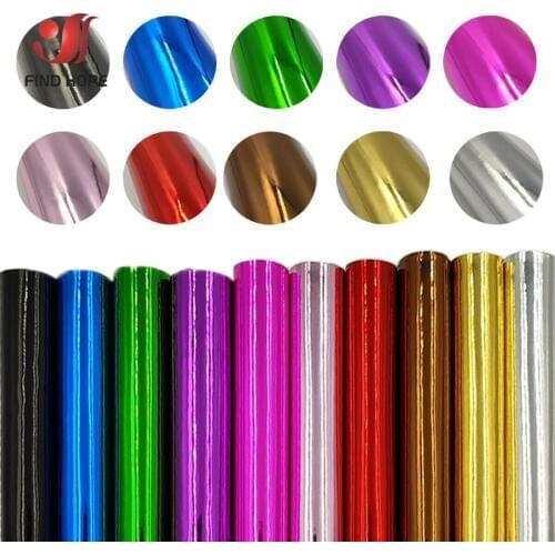 A5 Mirror Shiny Glossy Faux PU Leather Fabric Sheets Mirror Electroplate Laser Fabric DIY Bag Sewing Craft Earring Material