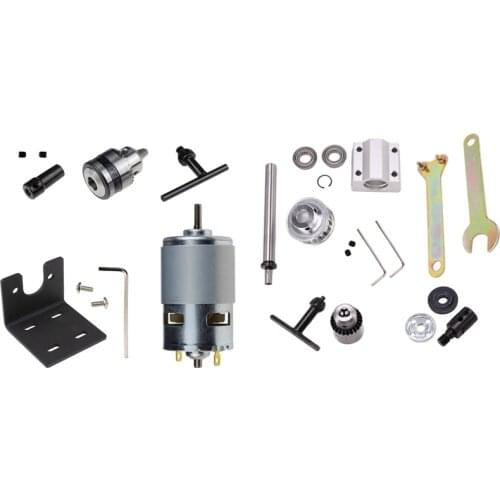 Promotion! 1 Set No Power Diy Woodworking Cutting Grinding Spindle Trimming Belt & 1 Set Dc 12-24V Lathe Press 775 Motor