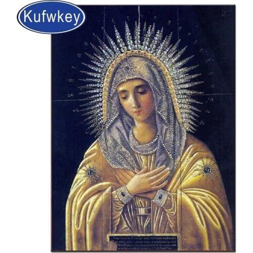 Icon of the Mother of God 5D DIY diamond painting full square round drill 3D embroidery cross stitch home decoration Religious