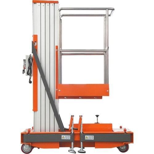 Qiyun Brand CE ISO 4-10m Electric Hydraulic Single Mast Hydraulic Aluminum Alloy Operation Lift with ODM/OEM