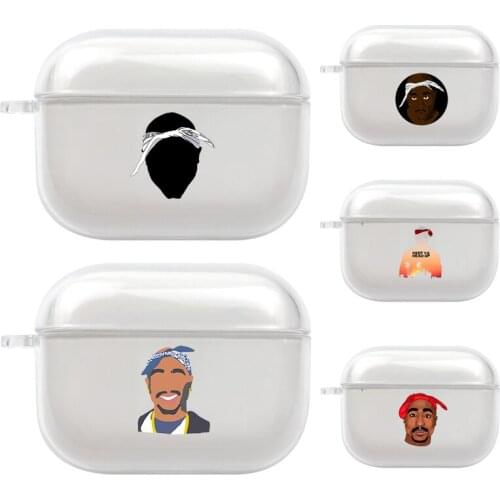 2pac tupac Crown 2 pac Icon TPU Case For Airpods Pro Earphone Case For Airpods Wireless Bluetooth Case For AirPods 3