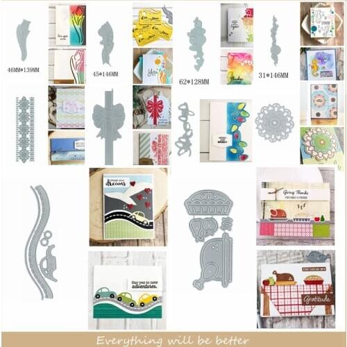 Turkey Food Vehicle Highway Flower Lace Heart Bubble Rocket Metal Cutting Dies For Scrapbook Handmade Craft Decorate Cards Die