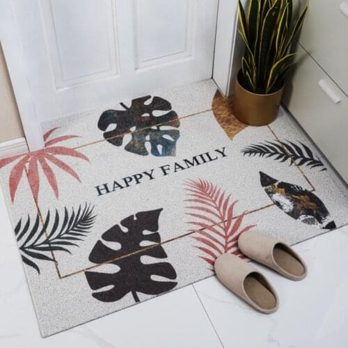 Cut Door Mat Carpet Home Hallway Entrance Foot Floor New Beautiful Doormat Plaid PVC Silk Loop Material Dust Removal Mat Carpet