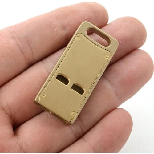 Brass Double Pipe Whistle Classic Outdoor Emergency Survival Double Pipe Whistle Sports Referee Whistle