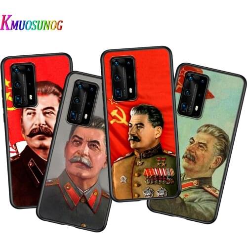 For Huawei P40 P30 P20 Pro Lite E Plus 5G Matte Phone Case Soviet Union Leader Stalin for Huawei P10 P9 P8 Lite Phone Cover