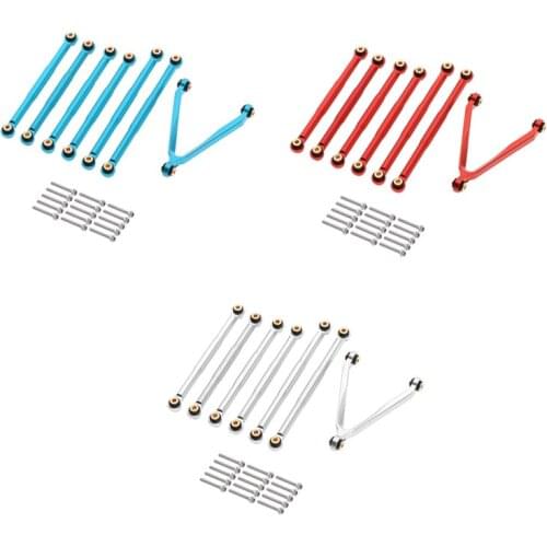 Metal Link Linkage Pull Rod Tie Rod Set for Axial SCX24 C10 B-17 AXI00001 AXI00002 1/24 RC Crawler Car Parts