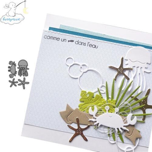 2019 New Arrival Undersea animal Stencil Metal Cutting Dies For Scrapbooking Practice Hands-on DIY Album Card Craft Decoration
