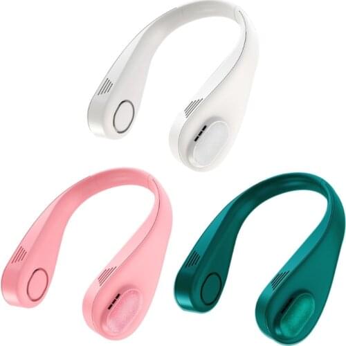 Mini Fan Neck Fan USB Rechargeable Wearable Fan Mute Sports Fans Home Outdoor