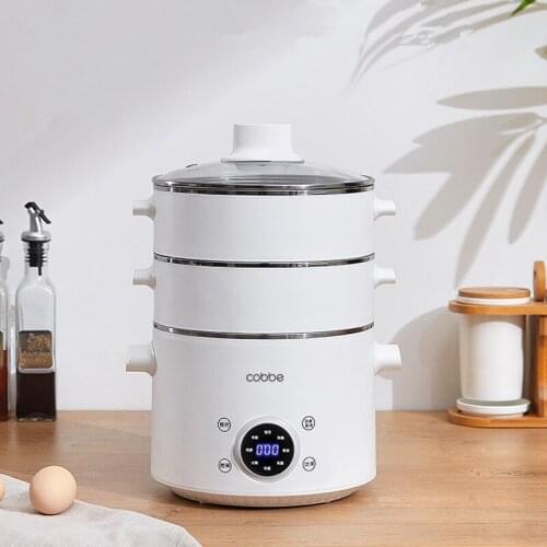 220V Multi-function Steamer Household 6L Three-layer Hot Pot Rice Cooker Electric Food Steamers Rice Roll Steamer