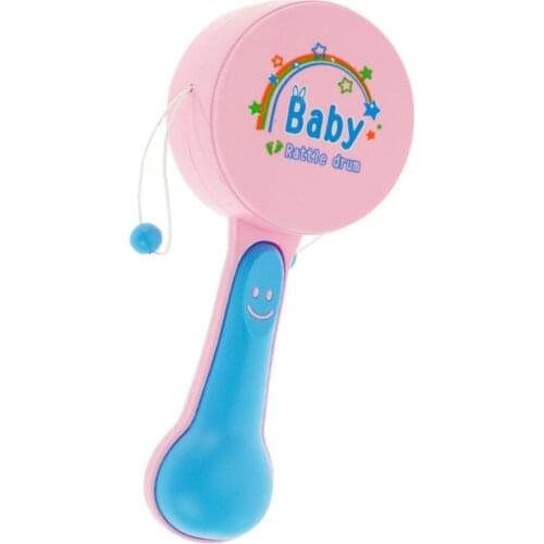 Lovely Baby Handheld Musical Rattle Drum Shaker Instrument Early Educational Toy