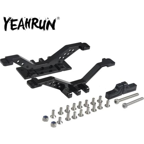YEAHRUN Aluminum Alloy Front&Rear Axle Mount Set for Axial SCX10 1/10 RC Crawler Car Upgrde Parts