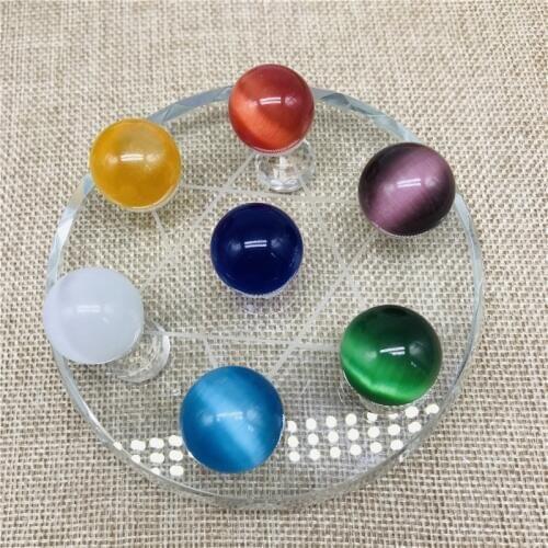 Natural seven star array crystal cat eye beaded crystal ball decoration