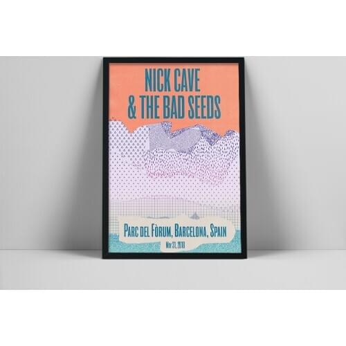 Nick Cave The Bad Seeds Gig Poster Vintage Colorful Canvas Painting Nordic Abstract Wall Art Picture Living Room Home Decor Gift