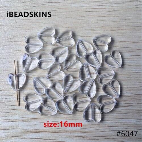 New arrival! 16mm 600pcs/lot clear Acrylic heart shape beads #6047(Design as shown )