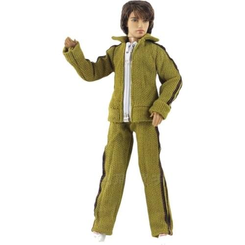 2021 New Ken Yellow Kungfu Sports Outfits Set for Barbie CD FR Kurhn BJD Doll Clothes Accessories Dollhouse Role Play