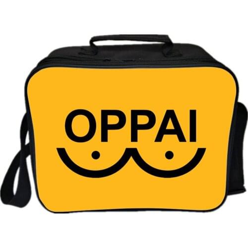 One Punch Man Lunch Bag Fashion Cartoon Anime Saitama Sensei Print Elementary School Brings Meal Bags Boy Girl Lunch Box