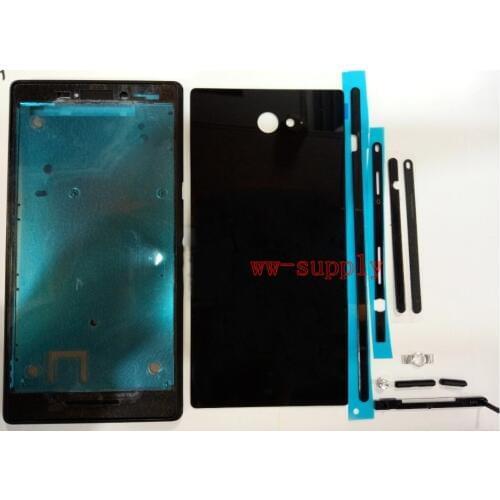 For Sony Xperia M2 D2303 D2305 Full Housing Front Frame + Back Battery Cover + Side Stripe + Adhesive + kits