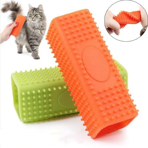 Portable Cat Hair Lint Remover Soft Silicone Manual Cleaning Brush Dog Pet Hair Sucker Sticky Puppy Grooming Sofa Clothes Carpet