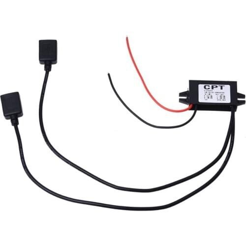 DC Converter 12V to 5V 3A Double 2 USB to Auto Power Regulator Voltage Step Down
