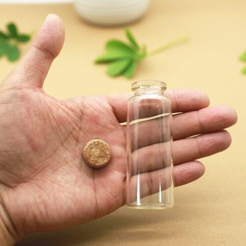 12 pieces 30*80mm 40ml Glass Bottle Stopper Spicy Storage Container Mini Glass Jars Vial Bottle Cork Practical DIY Craft