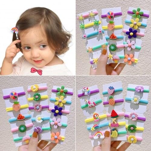 10PCS Colorful Childrens Baby Hair Tie Cartoon Towel Tie Pupils Tie Hair Rubber Band Hair Accessories